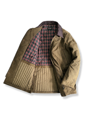 レザーカラー ヘビーウェイト中綿コート