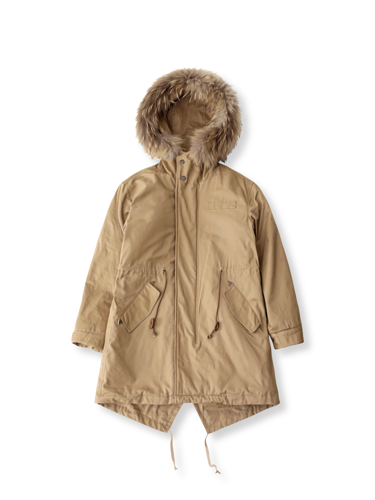 フード付き 裏起毛トレンチコート