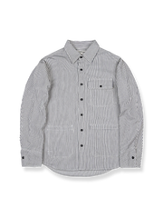 ストライプ ワークデニムシャツ