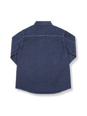 ストライプ ワークデニムシャツ