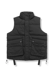 立体ポケット 立襟ダウンベスト