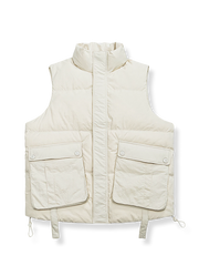 立体ポケット 立襟ダウンベスト