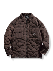 薄中綿・円形キルティングワークジャケット