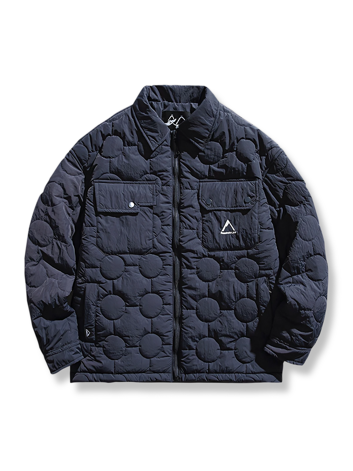 薄中綿・円形キルティングワークジャケット