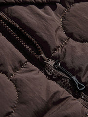 薄中綿・円形キルティングワークジャケット