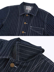 鉄道ストライプ柄 サイクルシャツジャケット