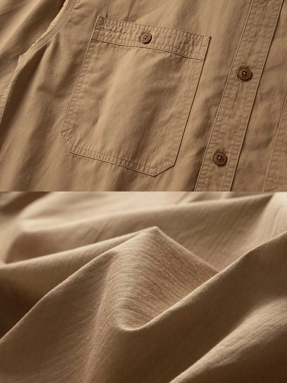 詳細画像: 大きなポケットのデザインとディテール