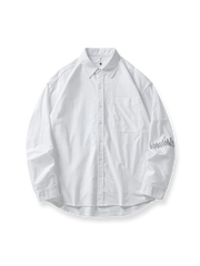 刺繍トレンド長袖シャツ