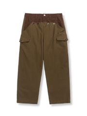 カラーブロック デザインレイヤード ハーレムパンツ