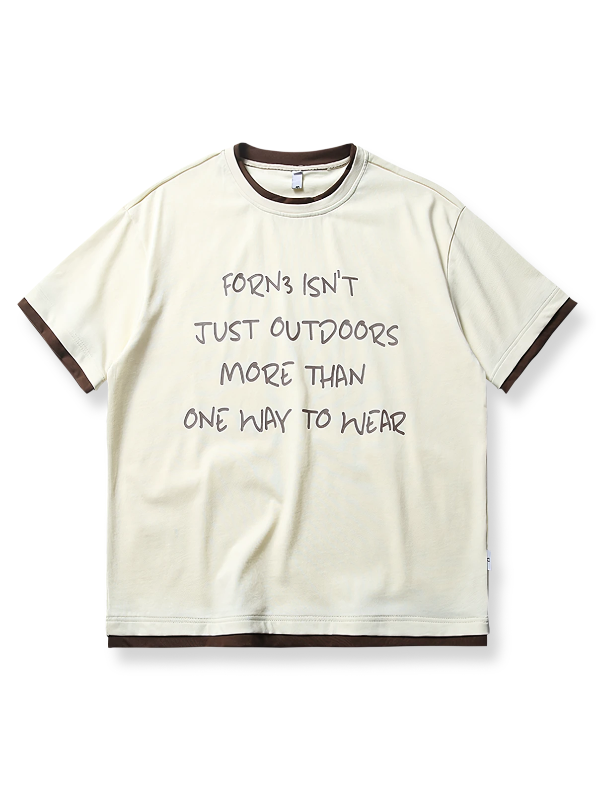 レイヤード風 プリント半袖Tシャツ