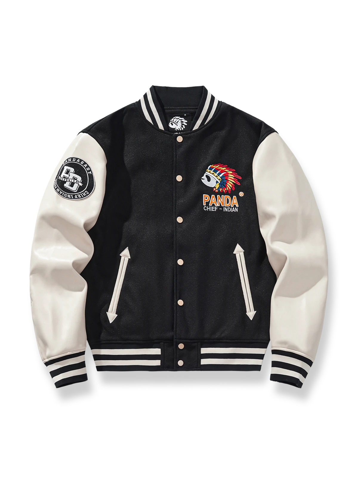 インディアンパンダ刺繍 ベースボールジャケット