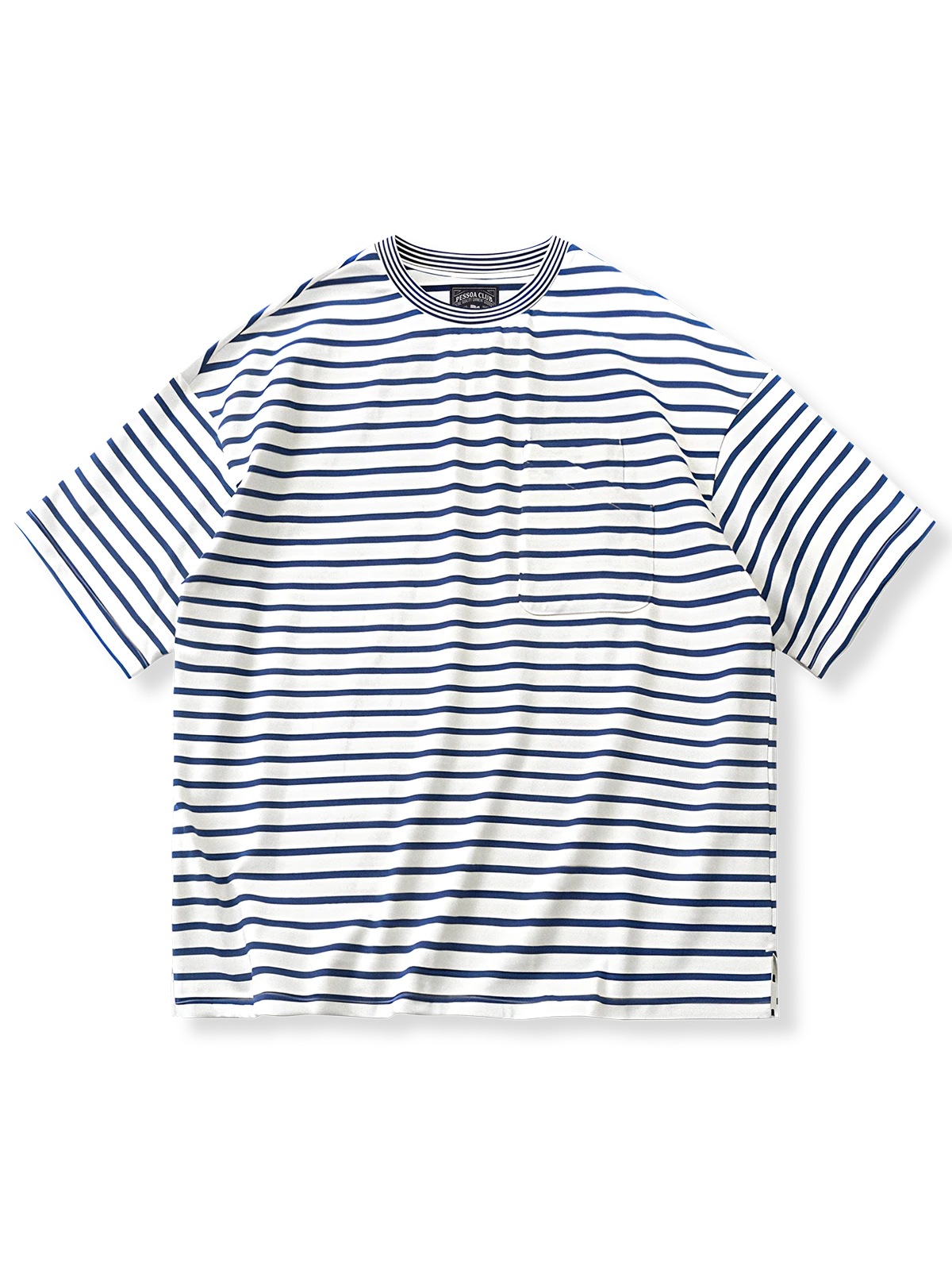 ボーダー柄 丸首Tシャツ