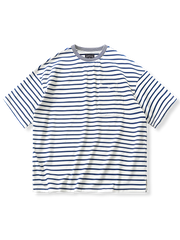 ボーダー柄 丸首Tシャツ