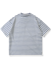 ボーダー柄 丸首Tシャツ