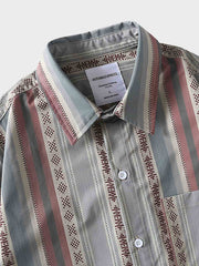 民族調 トーテムプリントシャツ