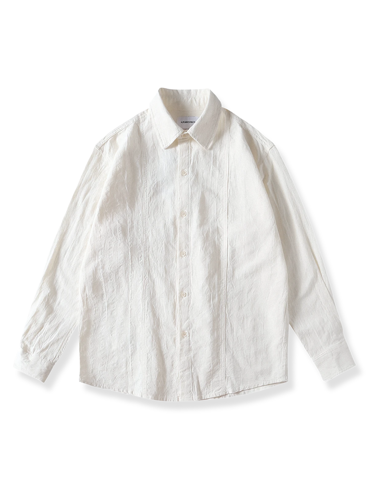 オリジナル加工  ジャガード 綿麻 長袖シャツ