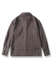 色織り チェック柄 長袖シャツ
