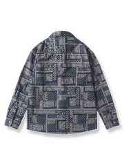 民族風プリント 長袖シャツ