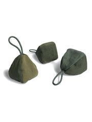 アーミーグリーンパッチワーク牛革スポーツビーンバッグの正面画像