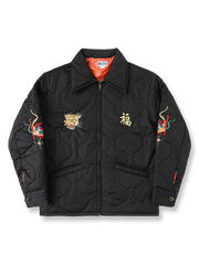 ベトナム戦争ヴィンテージキルト刺繍ジャケットの正面ビュー