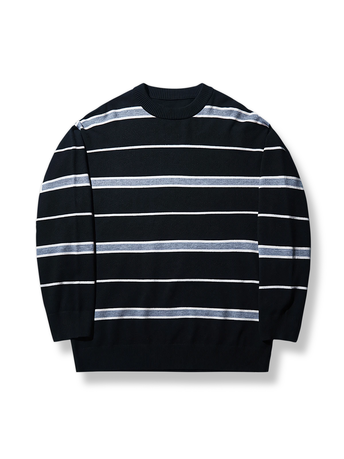 ストライプ クルーネックセーター