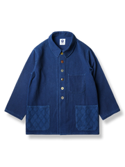 伝統工法 植物染めブルー フレンチワーク ジャケット