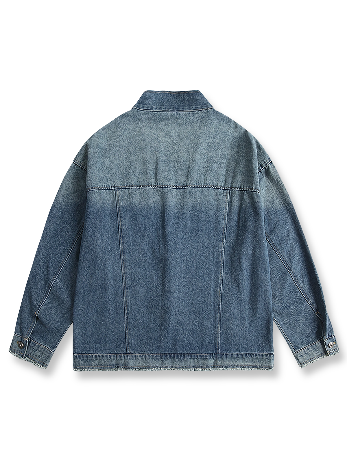 製品画像: ヴィンテージデニムはんてんワークジャケットの反面図