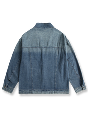 製品画像: ヴィンテージデニムはんてんワークジャケットの反面図