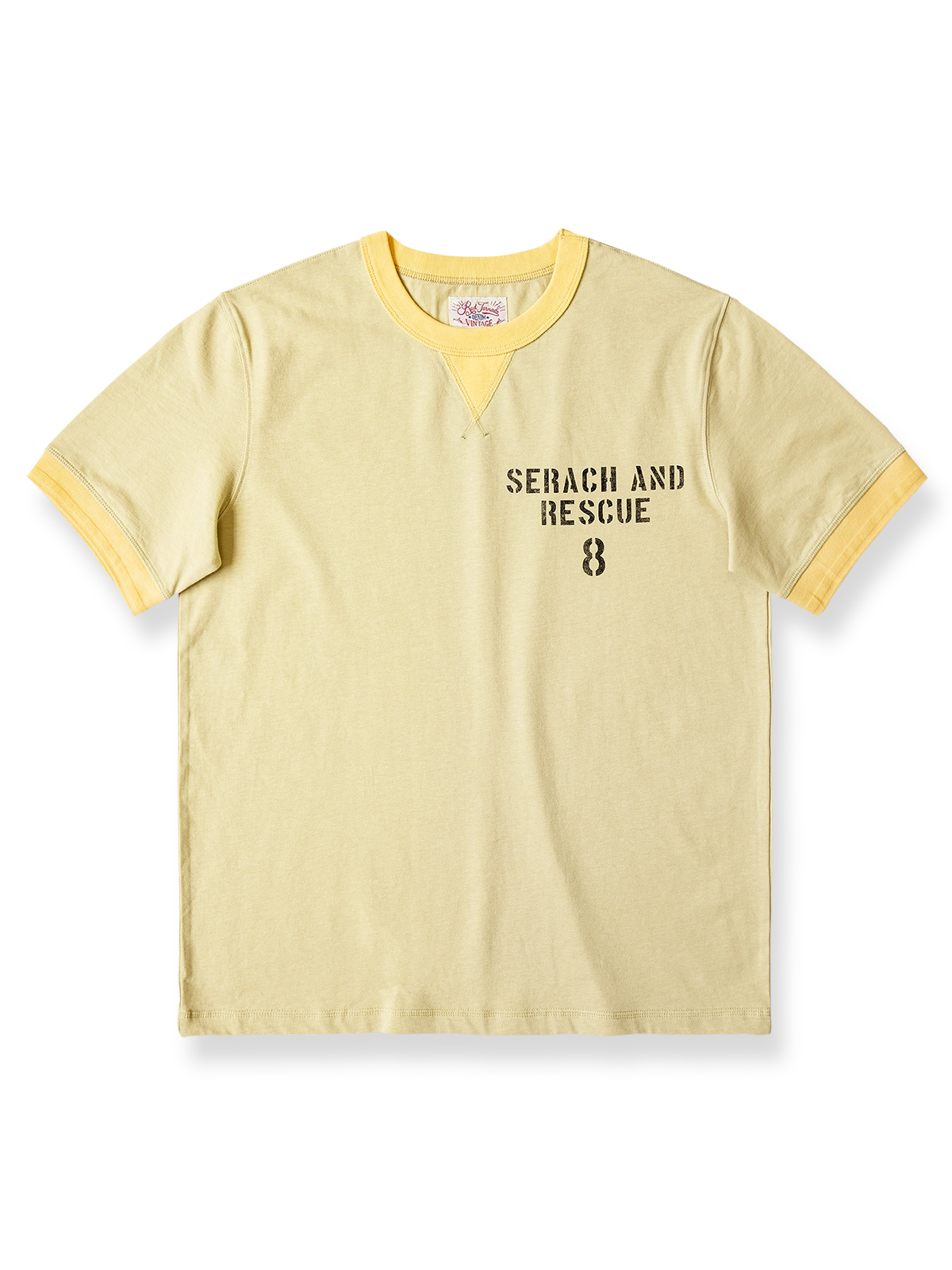 ヘビーウェイトコントラストカラープリントTシャツの正面図