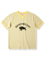 ヘビーウェイトコントラストカラープリントTシャツの正面図