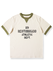  ヘビーウェイトコントラストカラープリントTシャツの正面図