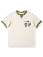  ヘビーウェイトコントラストカラープリントTシャツの正面図