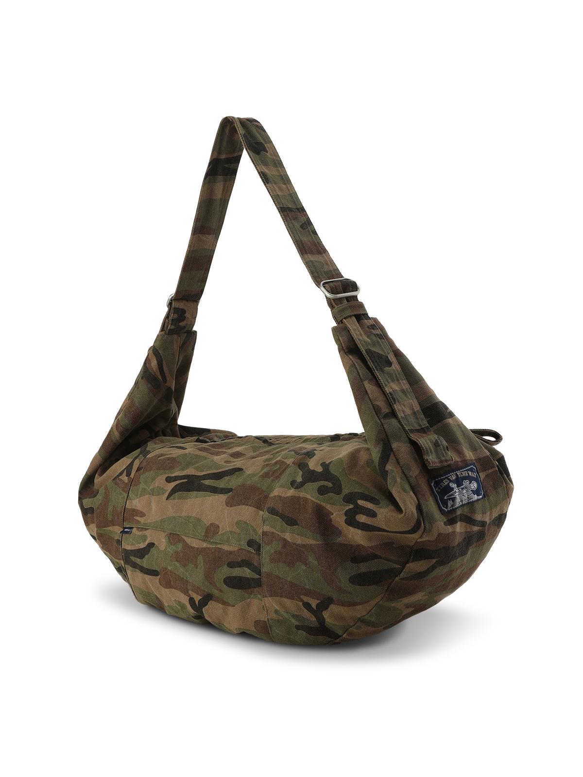 ヴィンテージカモフラージュライトタクティカルショルダーバッグの正面図