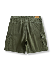 ヴィンテージ加工マルチポケットショーツ正面図