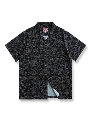 製品画像: 猫柄プリント半袖シャツ全体展示