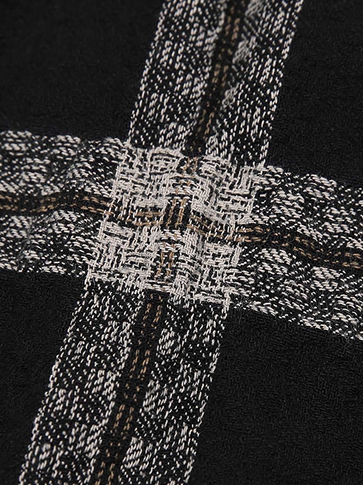 詳細画像: チェック柄と本貝ボタンのディテール