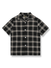 製品画像: キューバカラーのスリムフィットレトロチェックシャツ正面図