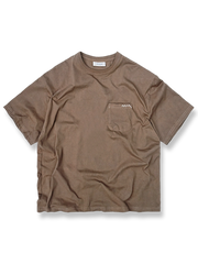 ハンドメイド泥染めエジプシャンコットンポケットTシャツの正面画像