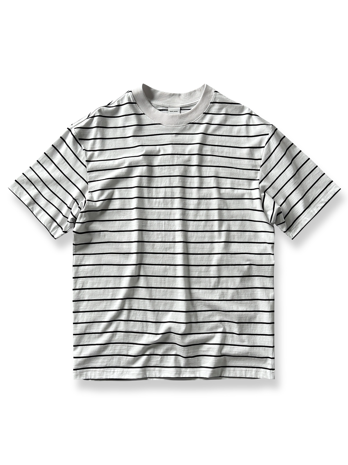 ボーダー柄ニット半袖Tシャツ マリニエールの正面画像