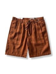 リネンショートパンツの正面展示図