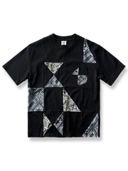 クラシックペイズリー＆パッチワークショートスリーブTシャツ