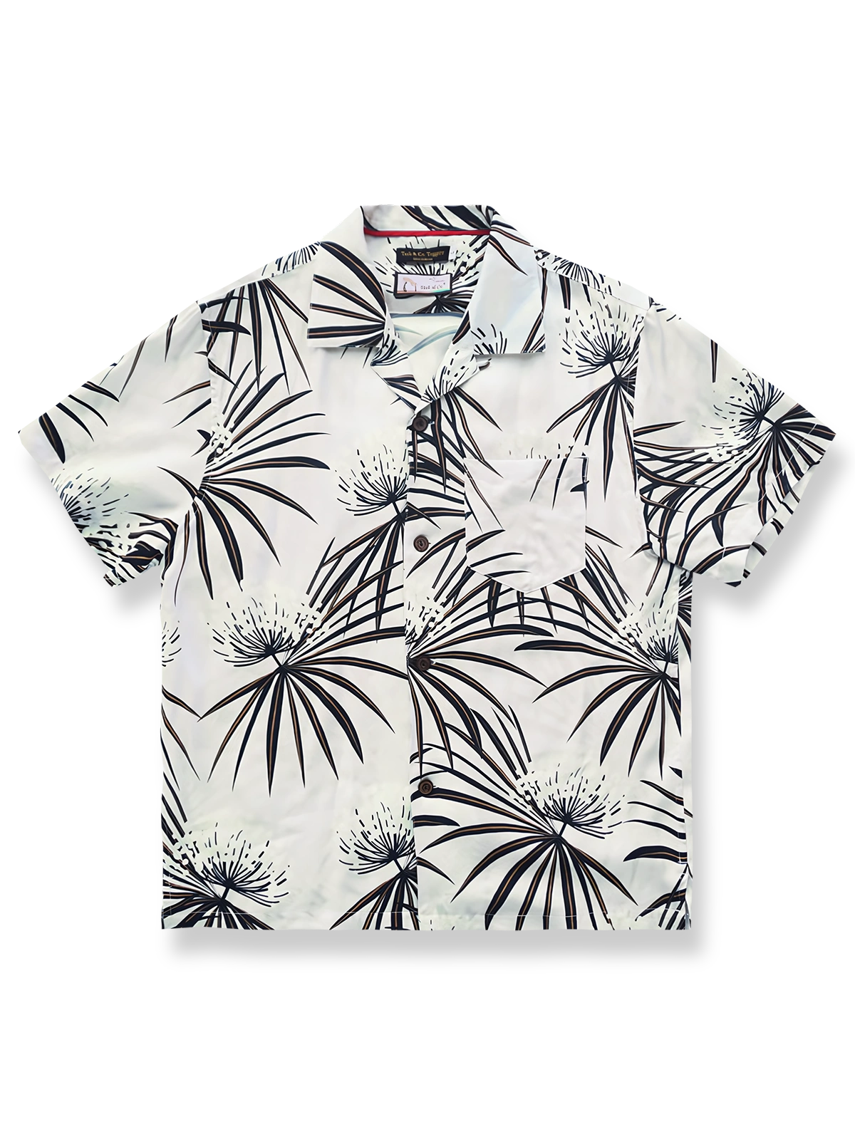 テンセル熱帯植物ハワイアンシャツ