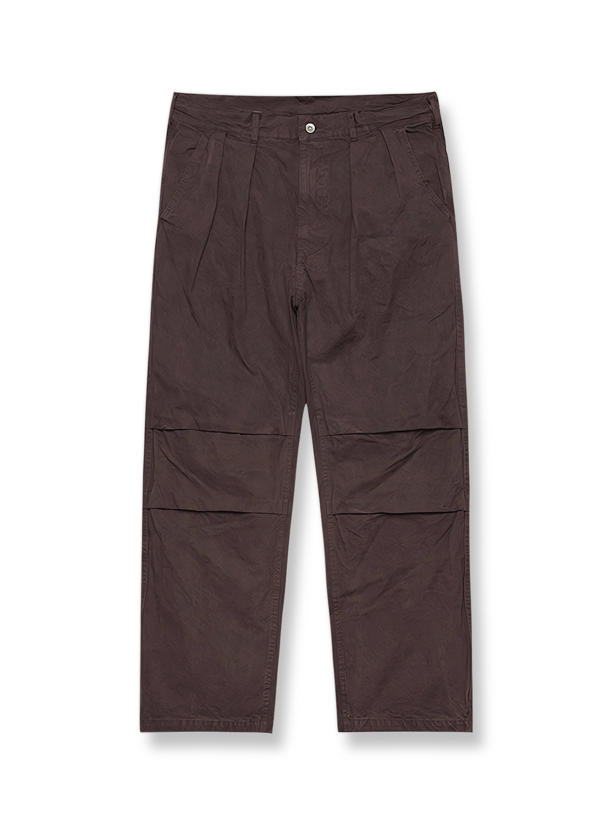 ワックス染めウォッシュパラトルーパーパンツの正面画像。独特なウォッシュワックス染めデザインを表示。