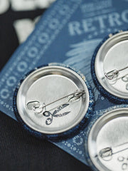 古布柄プリントピンバッジ