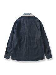  ハンドメイドパッチワーク襟ヴィンテージ加工はんてんの全体像