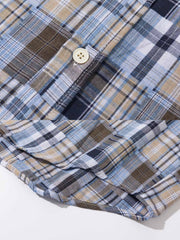 パッチワークとチェック柄のディテール