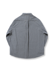  コットンブルーとホワイトのチェックヴィンテージシャツの正面図