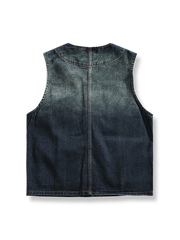 多ポケットデニムベストの全体展示