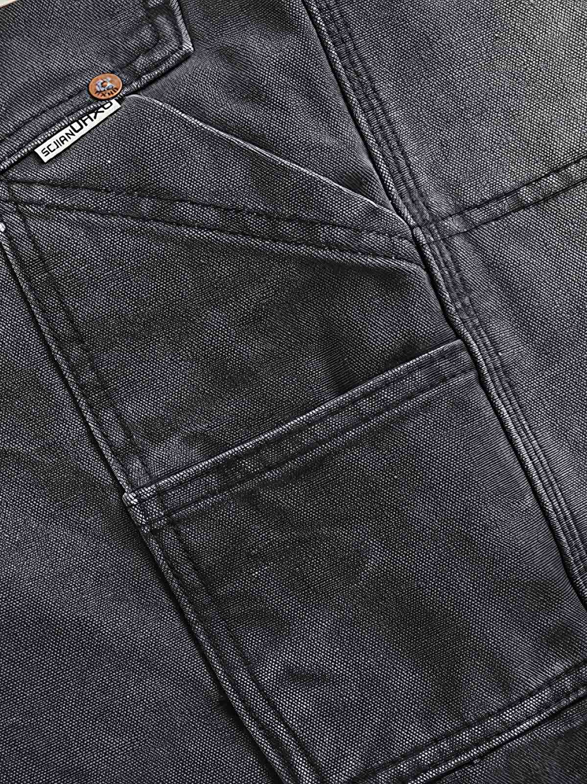 ワークパンツのディテールと生地特写