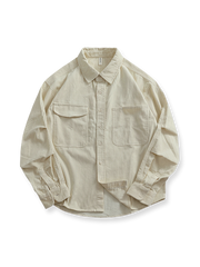 ヴィンテージ加工コーデュロイシャツ正面ビュー